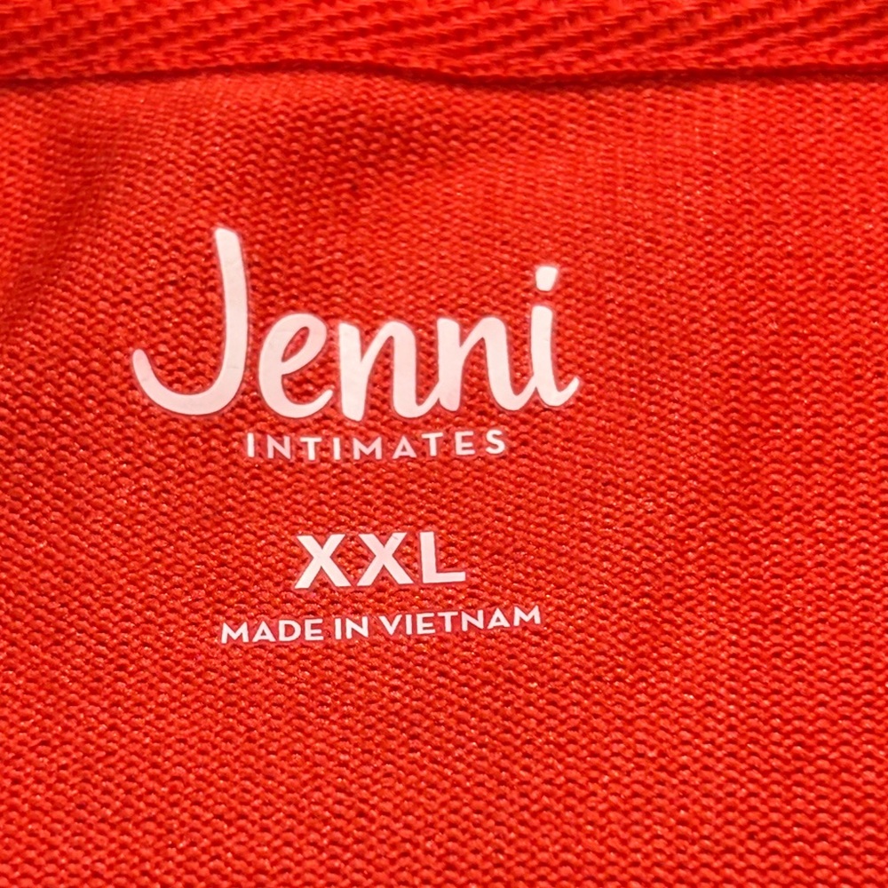 Jenni Intimates Red Pajama Top XXL Soft Sleepwear Lounge Shirt Cozy Loungewear - Picture 3 of 8